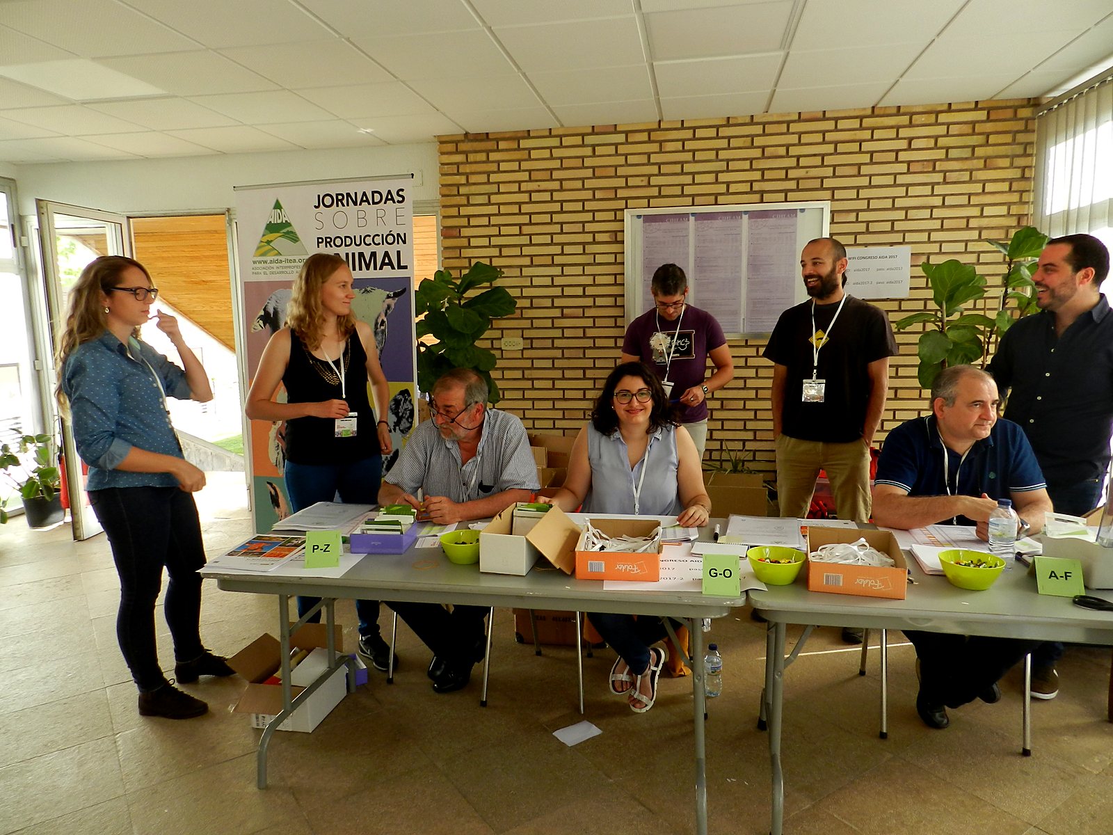 Jornadas AIDA 2017. Recepción y entrega de documentación
