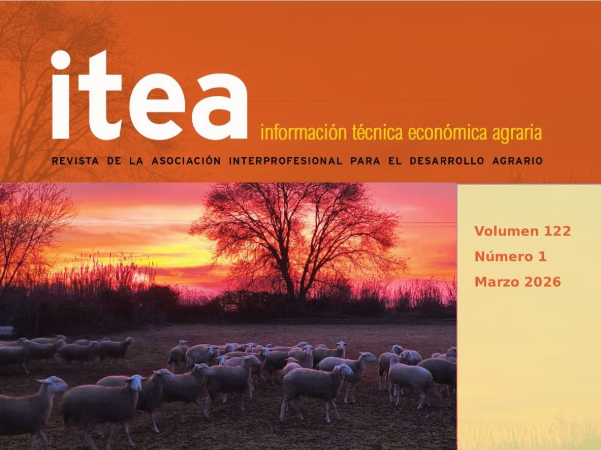 Portada del volumen 122(1) de ITEA: rebaño de ovejas al amanecer