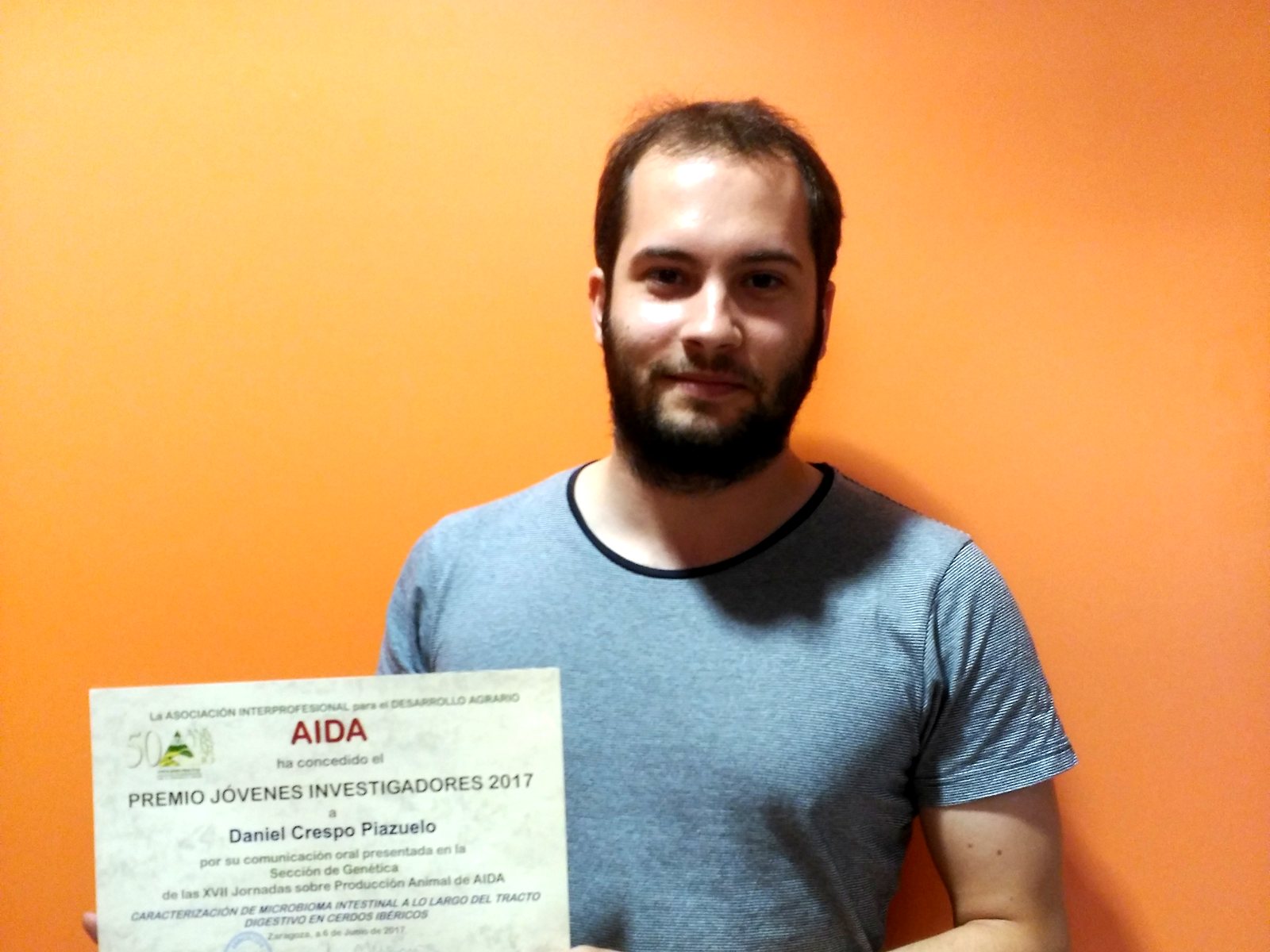 Daniel Crespo Piazuelo, Premio Jóvenes Investigadores 2017