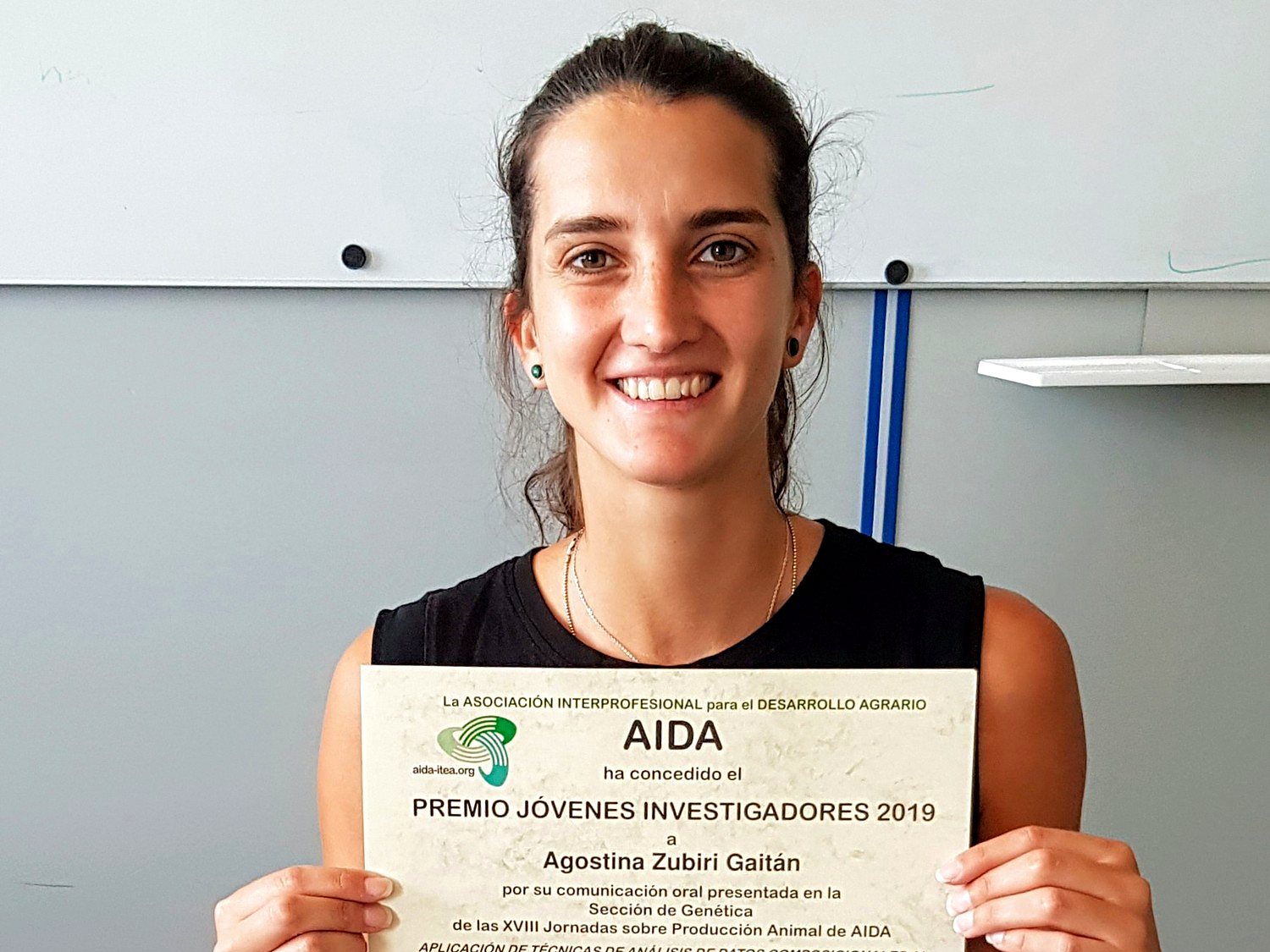 Agostina Zubiri-Gaitán, Premio Jóvenes Investigadores 2019